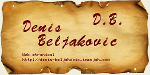 Denis Beljaković vizit kartica